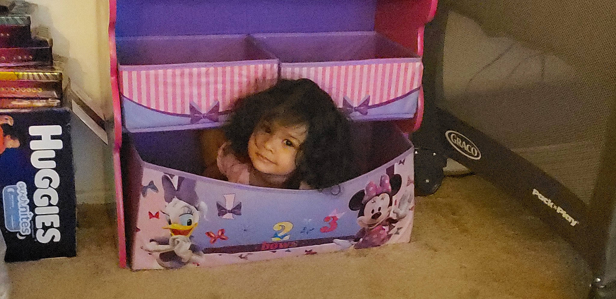 Ariáhya joined the competition — help win amazing prizes! baby, baby_products, child, infant_bed, person, product, purple, toddler, violet