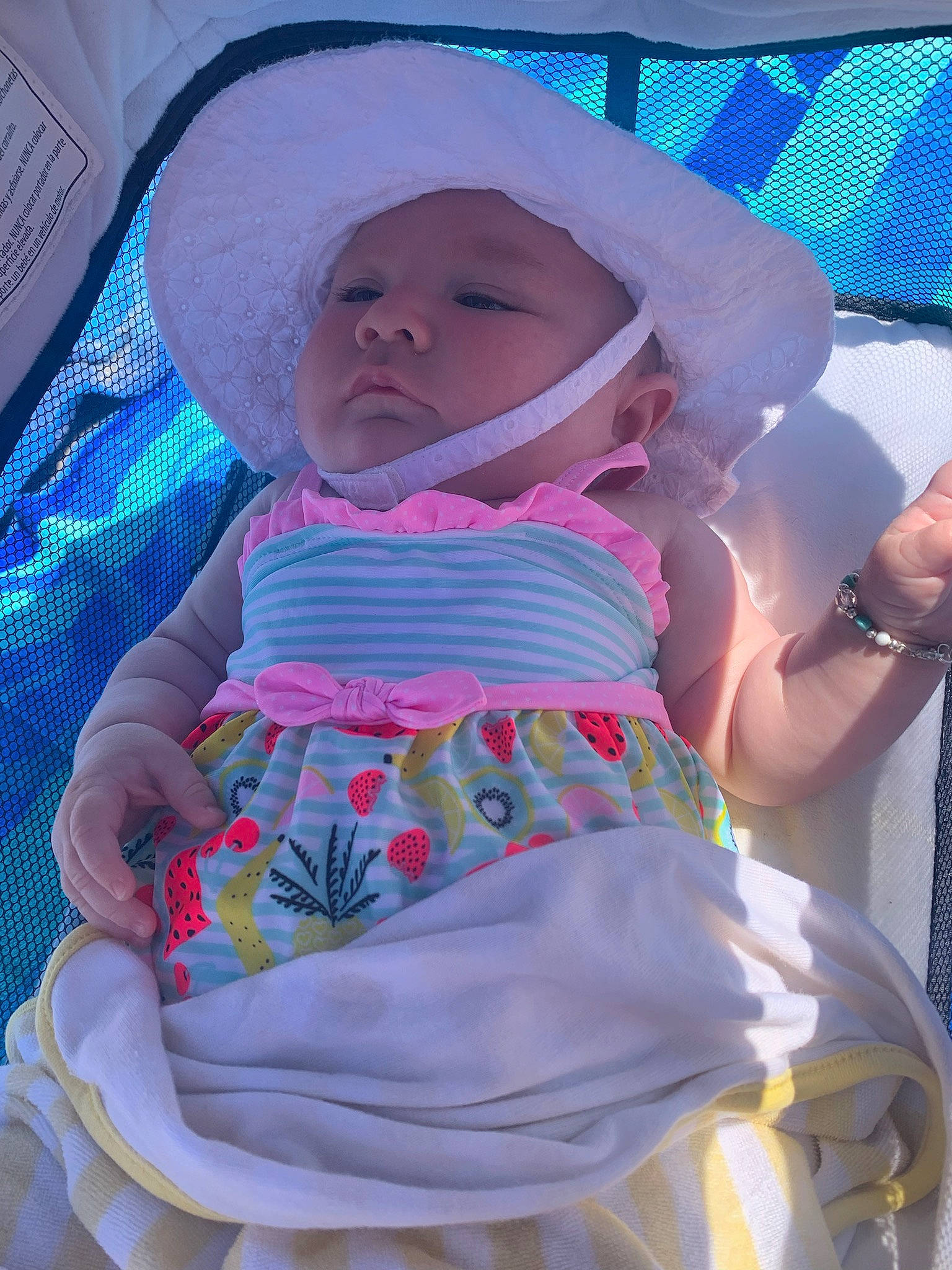 Sylver joined the competition — help win amazing prizes! baby, baby_products, baby_toddler_clothing, cheek, child, comfort, fashion_accessory, finger, fun, happy, headwear, linens, magenta, pattern, person, pink, play, skin, sun_hat, textile