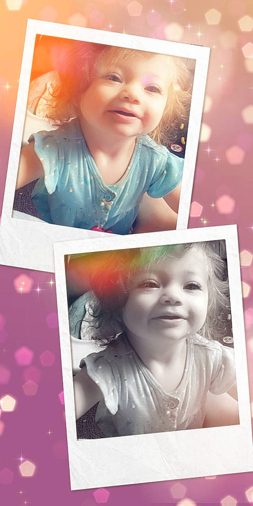 Jayleigh La'Chell is registered to the contest to win money with this photo: baby, baby_toddler_clothing, cheek, eyelash, facial_expression, fun, gesture, hairstyle, happy, headwear, human, lip, material_property, organ, person, photograph, pink, product, skin, smile