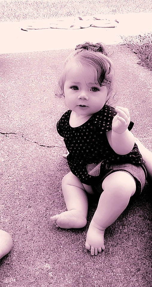 Jayleigh La'Chell joined the competition — help win amazing prizes! baby, baby_toddler_clothing, cool, eye, flash_photography, grass, hair, happy, head, human_body, human_leg, iris, knee, lip, pattern, person, skin, sleeve, thigh, tints_and_shades