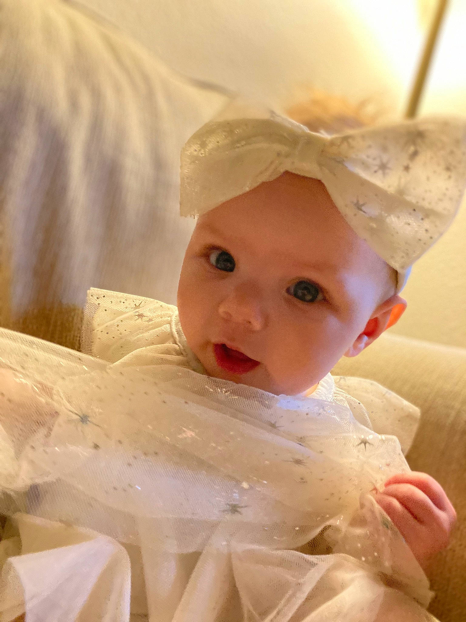 Rosalynn joined the competition — help win amazing prizes! baby, baby_toddler_clothing, bridal_accessory, cheek, chin, comfort, dress, eye, eyebrow, face, happy, head, headgear, headpiece, iris, lip, person, pink, skin, sleeve