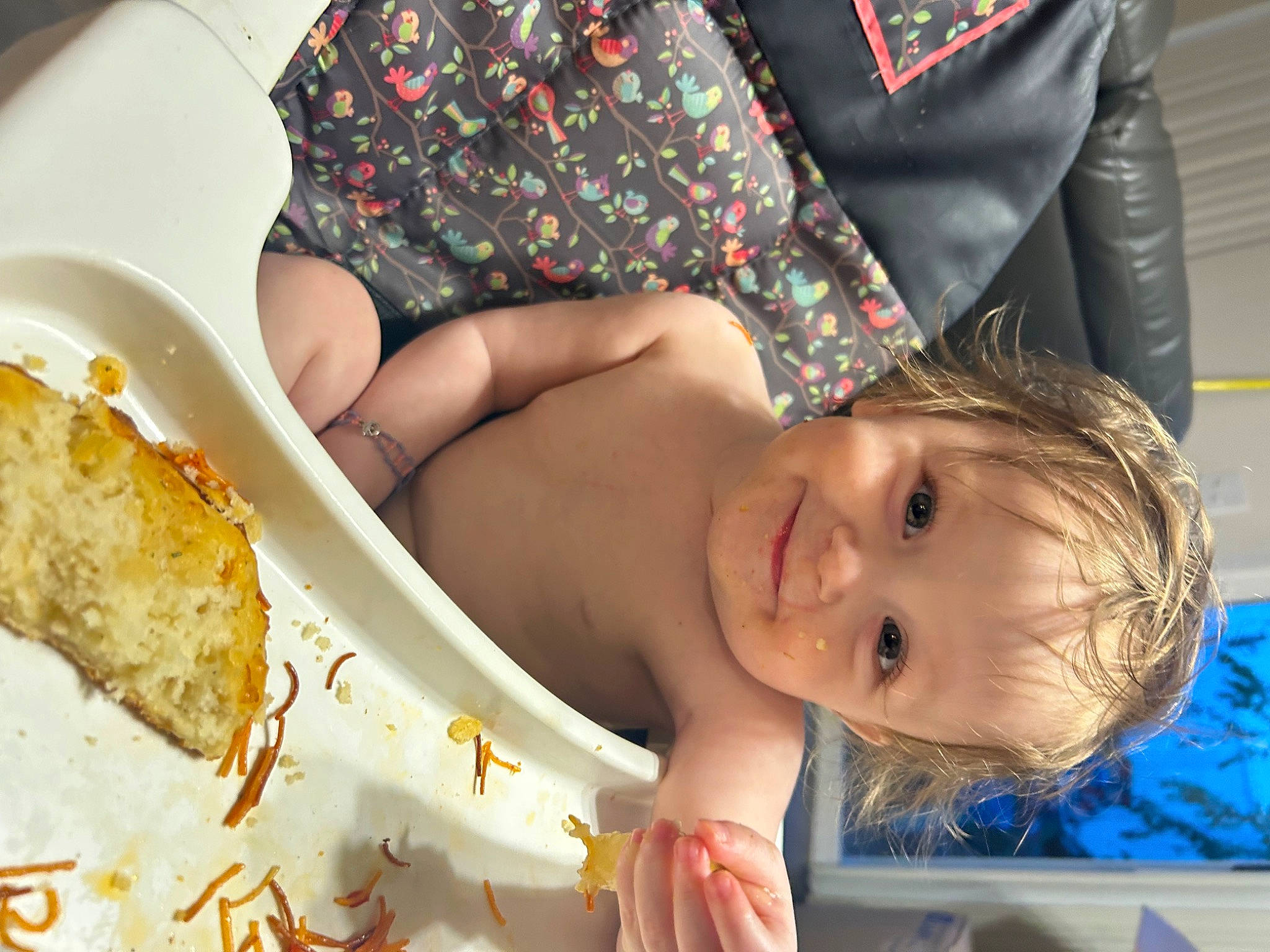 Aniah is registered to the contest to win money with this photo: baby, baby_products, baking, button, child, comfort_food, cuisine, dish, food, happy, human_body, ingredient, joy, pattern, person, plate, portrait_photography, recipe, sleeve, smile