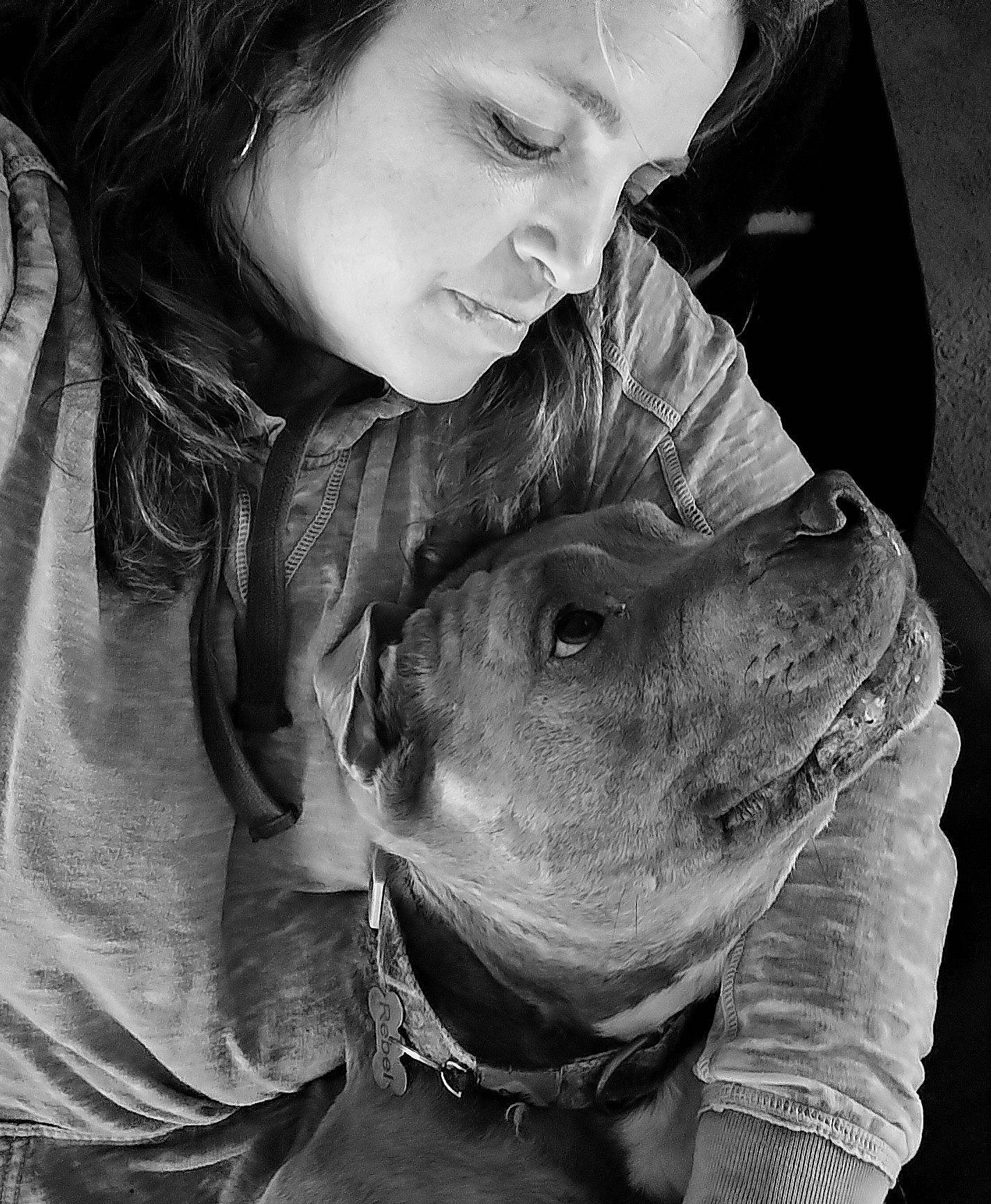 Rebel is registered to the contest to win money with this photo: black, black_and_white, carnivore, companion_dog, dog, dog_breed, ear, eyelash, fawn, gesture, happy, jaw, monochrome_photography, nose, organ, smile, style, whiskers, white, working_animal