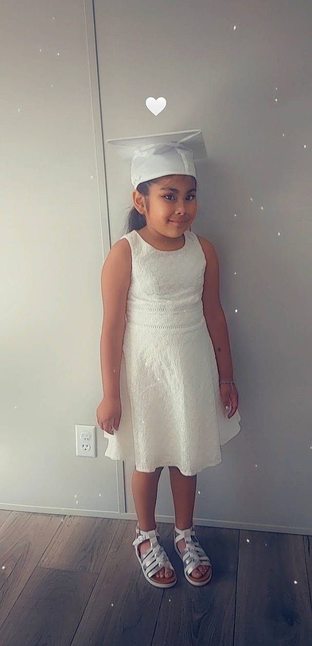 Inaya joined the competition — help win amazing prizes! day_dress, dress, elbow, fashion_design, flash_photography, gesture, happy, headgear, headwear, human_body, human_leg, joy, knee, one_piece_garment, person, sleeve, smile, standing, thigh, toddler