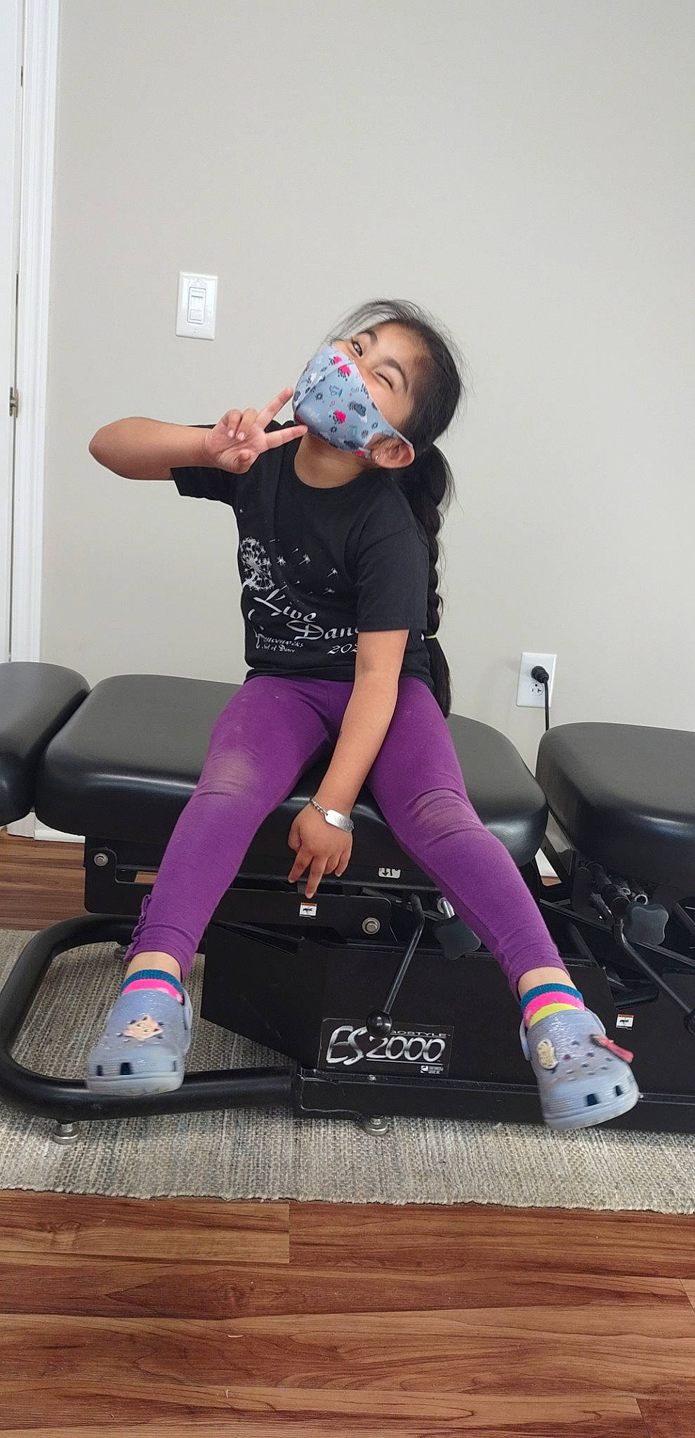 Inaya joined the competition — help win amazing prizes! active_pants, arm, exercise, exercise_equipment, flash_photography, joint, knee, leg, muscle, person, purple, shoe, shoulder, sleeve, sneakers, spandex, sportswear, t_shirt, thigh, waist