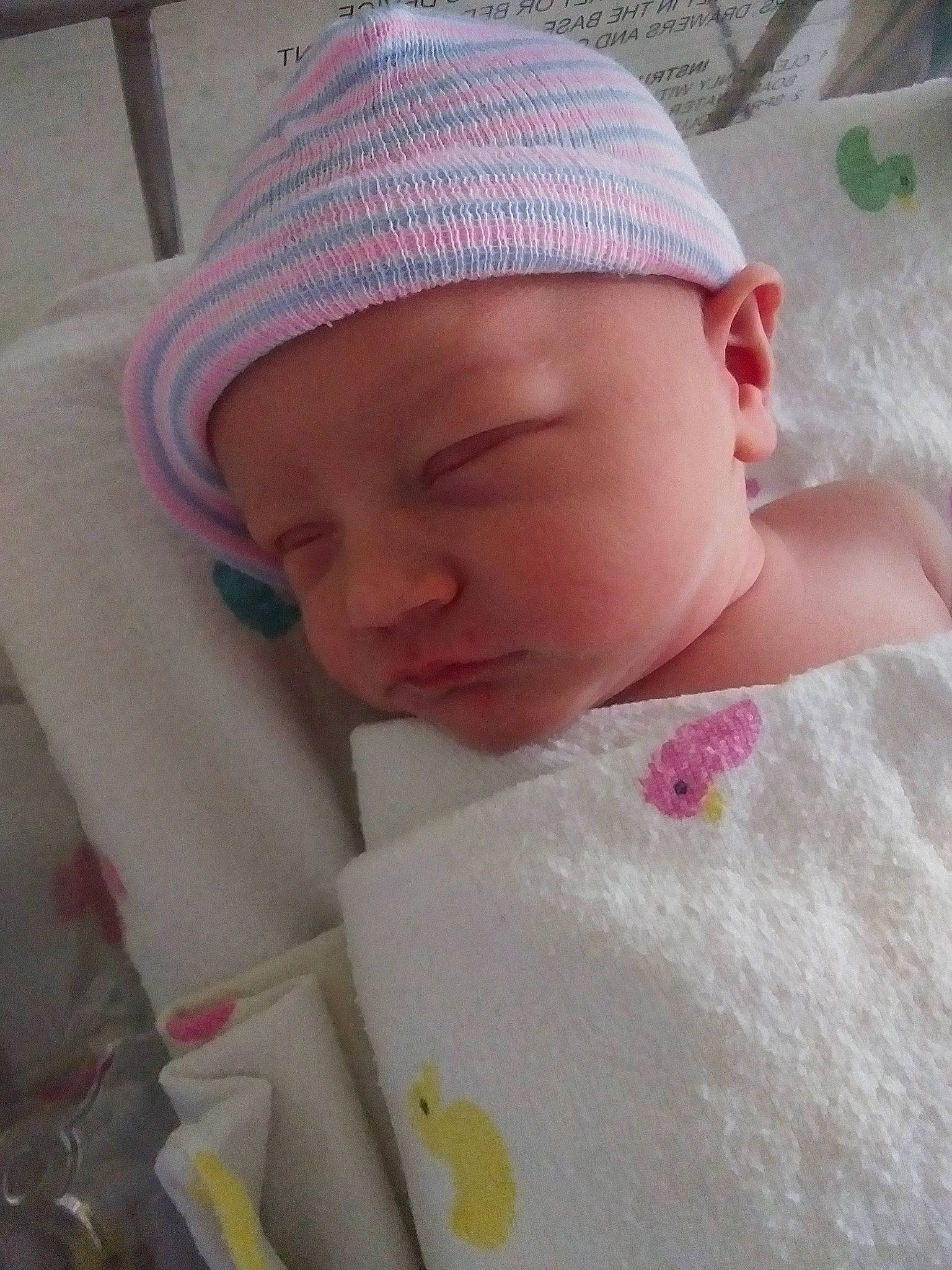 Christine joined the competition — help win amazing prizes! baby, baby_sleeping, baby_toddler_clothing, cap, cheek, child, chin, comfort, eye, eyebrow, face, hand, head, headwear, lip, nose, outerwear, person, pink, skin