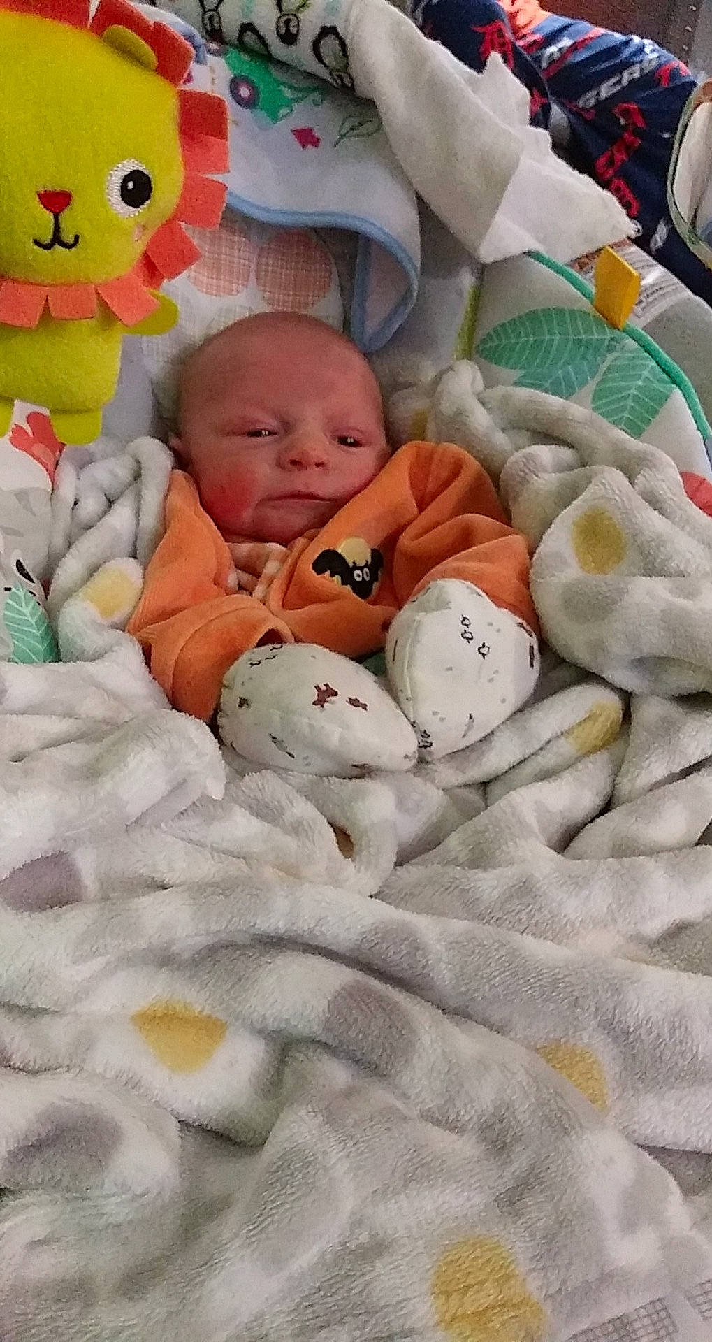 Zaydan is registered to the contest to win money with this photo: baby, baby_sleeping, bedtime, blanket, child, nap, person, sleep, stuffed_toy, textile, toddler, toy