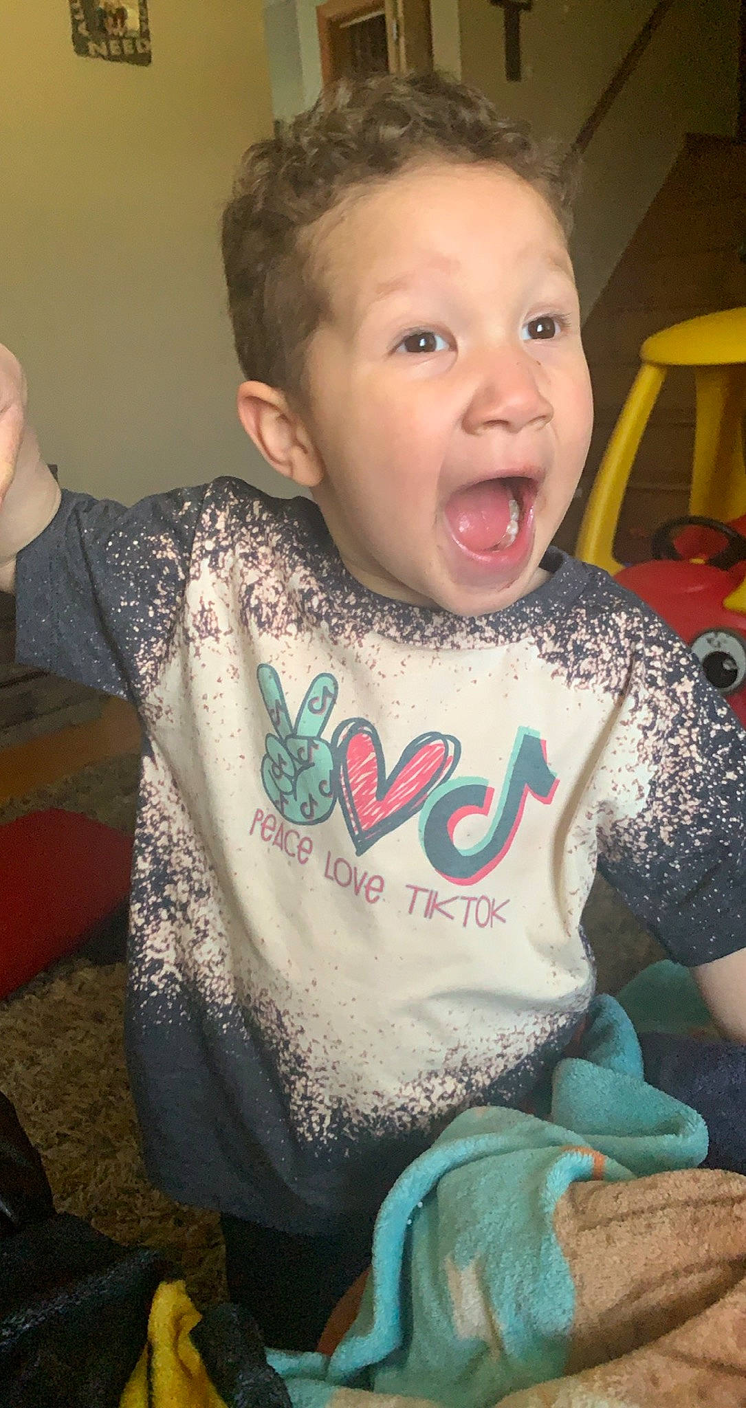 Izaiah joined the competition — help win amazing prizes! baby_toddler_clothing, cheek, chin, cool, facial_expression, finger, gesture, hairstyle, happy, iris, lip, mouth, neck, nose, organ, person, skin, sleeve, smile, surprise