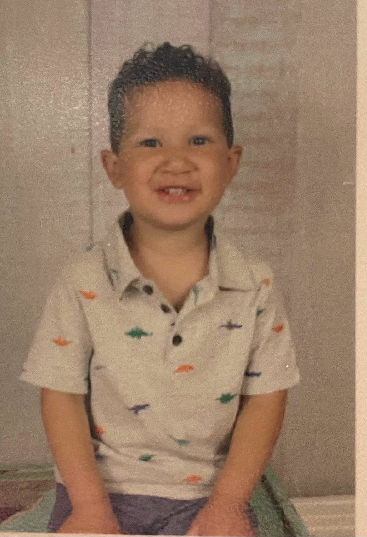 Izaiah is registered to the contest to win money with this photo: button, cheek, chest, child, collar, dress_shirt, elbow, eye, eyebrow, forehead, gesture, happy, head, jaw, joy, person, polo_shirt, sleeve, smile, standing