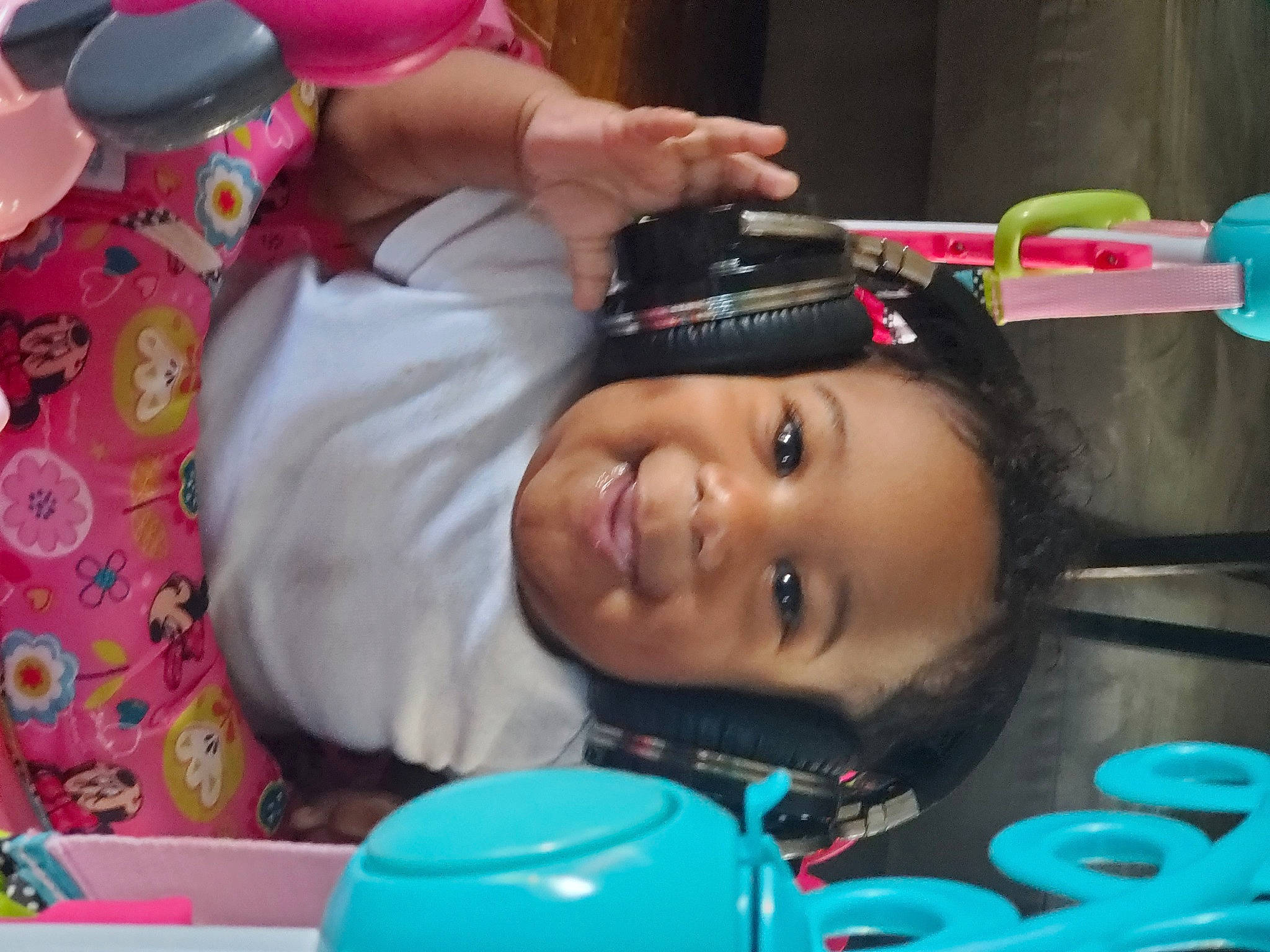 Karsyn joined the competition — help win amazing prizes! baby, baby_products, cheek, child, event, eyelash, fashion_accessory, fun, happy, joy, leisure, person, pink, plastic, play, product, room, skin, smile, toddler