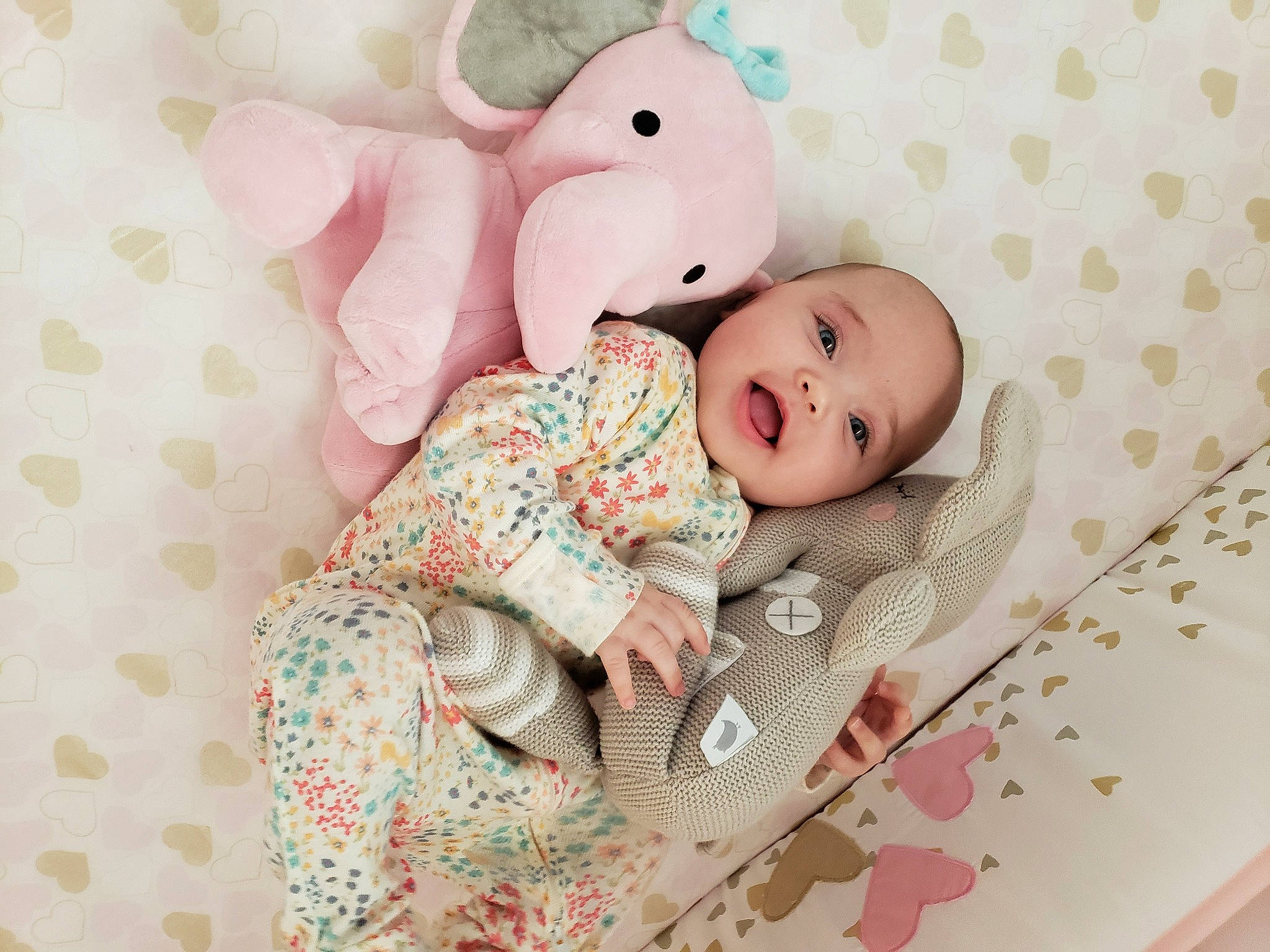 Marley Rose joined the competition — help win amazing prizes! baby, baby_products, baby_sleeping, baby_toddler_clothing, cheek, comfort, face, happy, head, linens, pattern, person, pink, skin, sleeve, smile, textile, toddler, toy, vertebrate