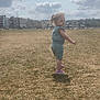 Inaya participe au concours pour gagner de l'argent avec cette photo : child, toddler, grass, field, outdoor, blue_clothing, pink_shoes, sky, clouds, buildings, cityscape, curious, standing, sunny, daytime, young_child, urban, casual_clothing, nature, portrait