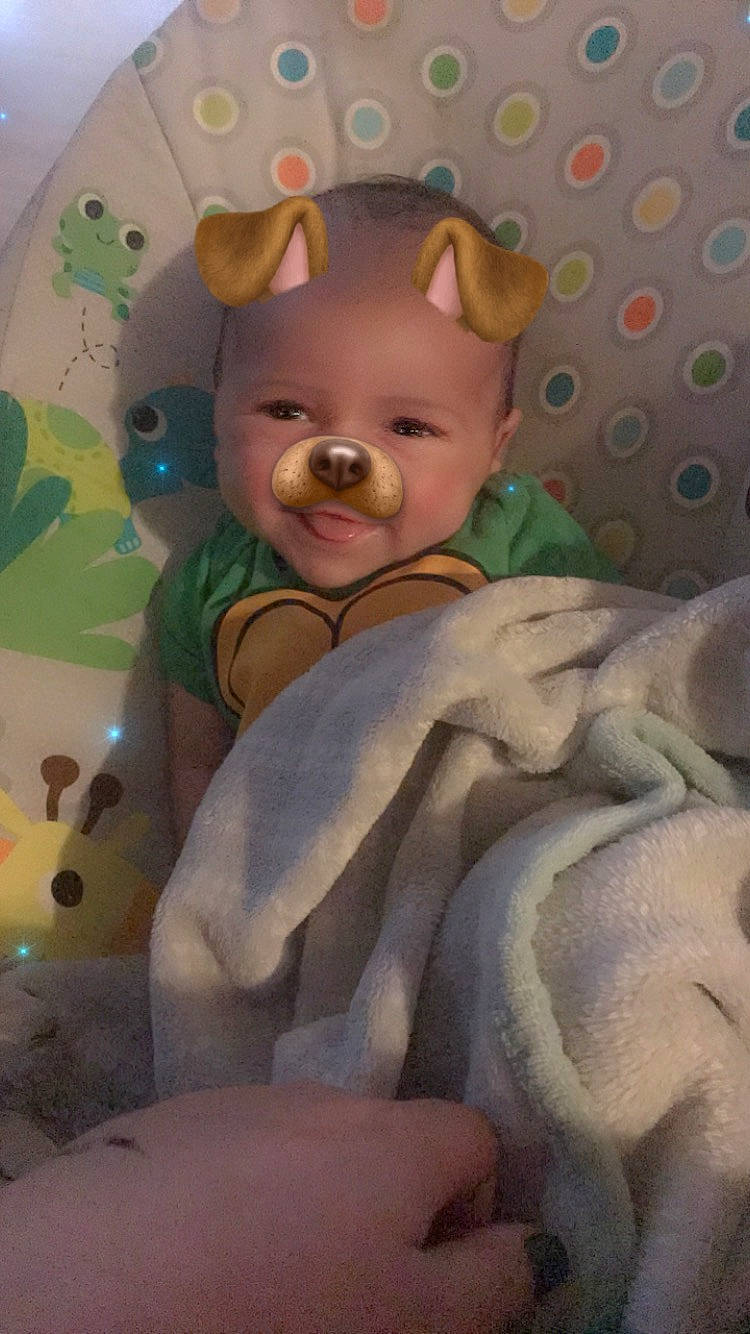 Keenan is registered to the contest to win money with this photo: baby, bedtime, child, fawn, person, teddy_bear, toddler