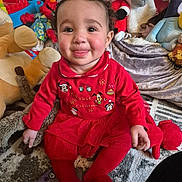 Imala Rose is registered to the contest to win money with this photo: baby, bodypart, clothing, couch, cushion, face, finger, furniture, hand, happy, head, homedecor, person, photography, plush, portrait, sitting, smile, teddybear, toy