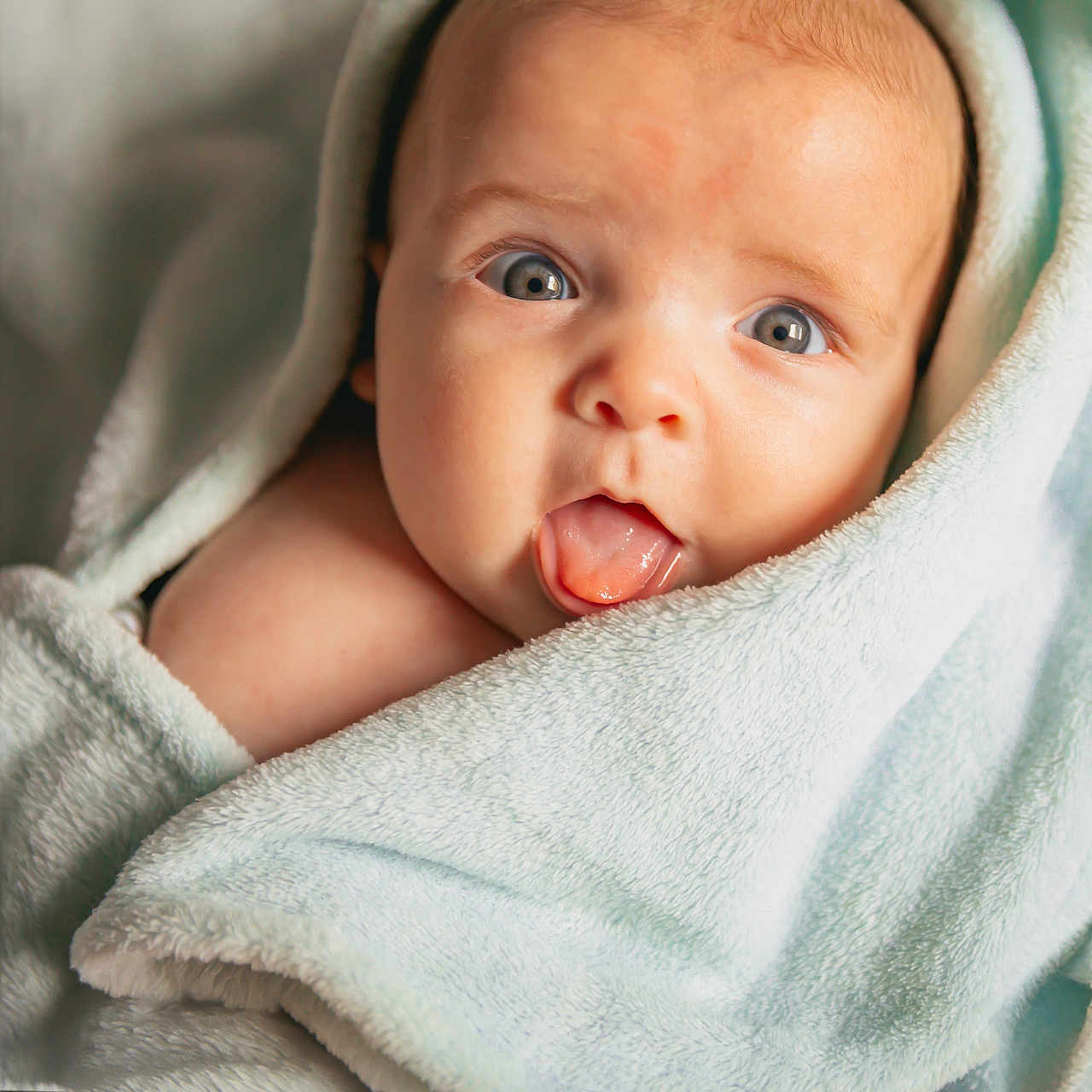 Ilyes participe au concours pour gagner de l'argent avec cette photo : adorable, baby, blanket, blue_blanket, child, closeup, cozy, cute, expression, face, infant, innocence, newborn, portrait, skin, sleeping_area, soft_texture, tongue_out, warmth, wrapped