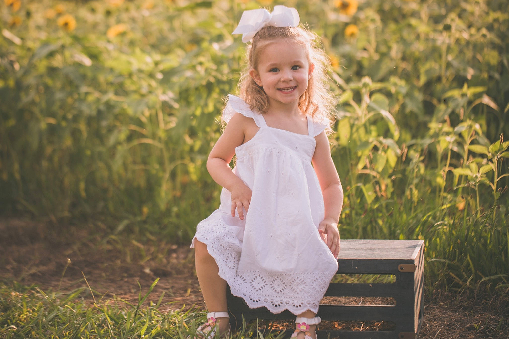 Harlowe joined the competition — help win amazing prizes! baby, beauty, blond, child, dress, grass, grass_family, happy, joy, meadow, people, people_in_nature, person, photograph, photography, portrait_photography, skin, smile, summer, sunlight