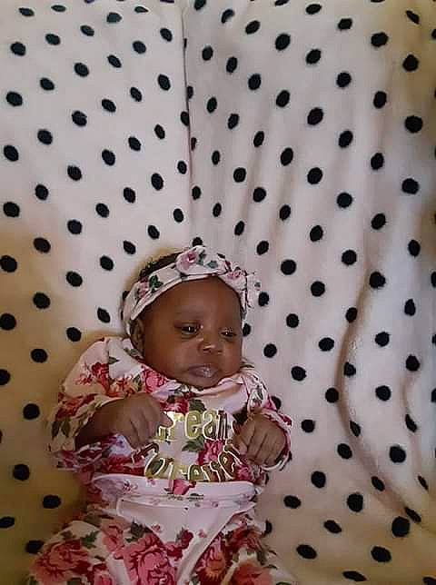 Ta'Hiry joined the competition — help win amazing prizes! baby, child, design, pattern, person, pink, polka_dot, toddler