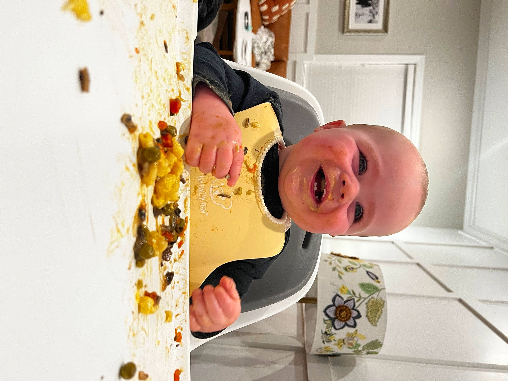 Dean joined the competition — help win amazing prizes! baby, baby_laughing, baby_toddler_clothing, chair, child, door, food, happy, house, peach, person, picture_frame, recipe, room, smile, toddler, window