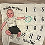 Bodie joined the competition — help win amazing prizes! baby, infant, milestone_blanket, numbers, smiling, pointing, months, clothing, socks, floor, wooden_floor, lying_down, happy, cute, child, portrait, baby_boy, shorts, tshirt, growth_tracker
