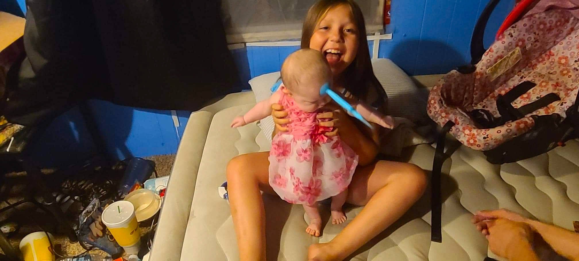 Estrella joined the competition — help win amazing prizes! baby, birth, child, ear, finger, fun, leg, mouth, neck, person, thigh, toddler