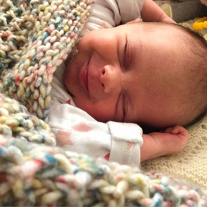 Lily-may is registered to the contest to win money with this photo: baby, baby_sleeping, cheek, child, crochet, knitting, nap, person, sleep, toddler, wool