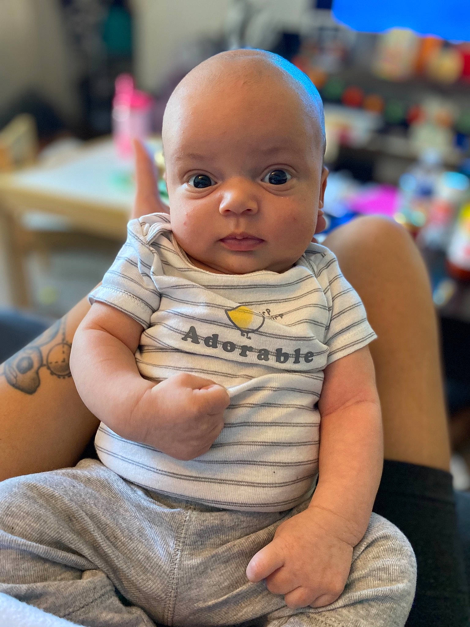 Fletcher joined the competition — help win amazing prizes! baby, baby_toddler_clothing, cheek, child, eye, flooring, fun, happy, iris, leisure, person, portrait_photography, sitting, skin, smile, toddler, vacation, white