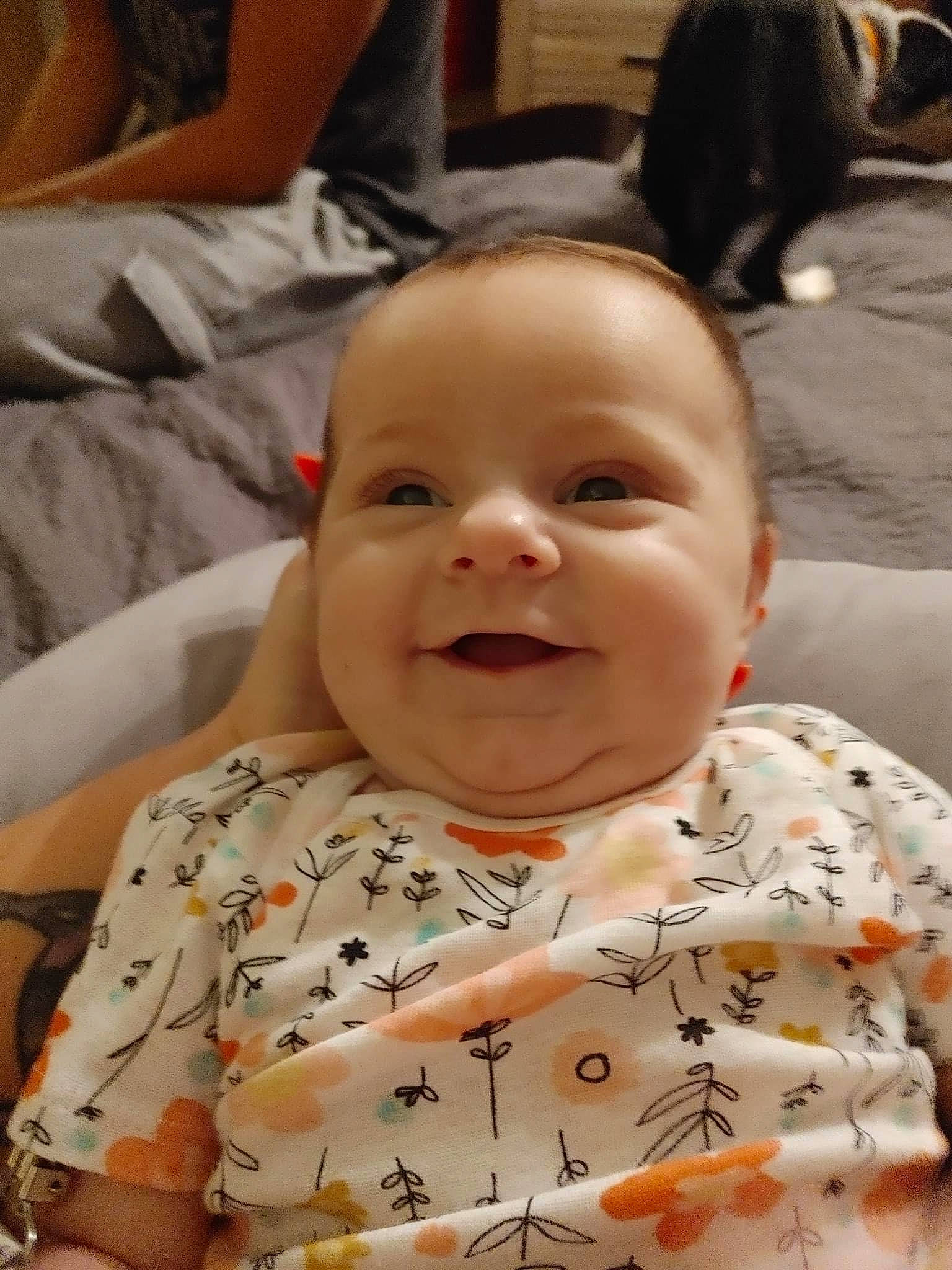 Lakelynn is registered to the contest to win money with this photo: baby, baby_toddler_clothing, cheek, chin, comfort, eye, face, facial_expression, forehead, fun, happy, head, iris, joy, lip, mouth, nose, person, skin, smile