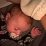 baby, bed, blanket, child, closeup, cozy, cute, face, hand, indoor, infant, nap, pacifier, pajamas, peaceful, rest, sleep, sleeping, soft, warm