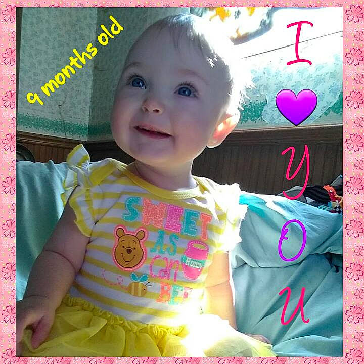 Sahara joined the competition — help win amazing prizes! baby, baby_toddler_clothing, child, happy, pattern, person, photo_caption, pink, play, smile, t_shirt, textile, toddler