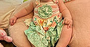 Aries joined the competition — help win amazing prizes! baby, blanket, child, colorful, comfort, cushion, cute, dress, face, floral, footwear, happy, indoor, infant, polka_dot, portrait, sandals, sitting, smiling, toy