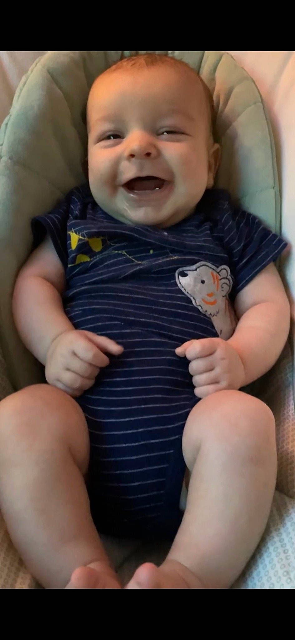 Tatum joined the competition — help win amazing prizes! baby, baby_products, baby_toddler_clothing, cheek, child, comfort, eye, finger, happy, head, mouth, nose, organ, person, product, skin, sleeve, smile, thigh, thumb
