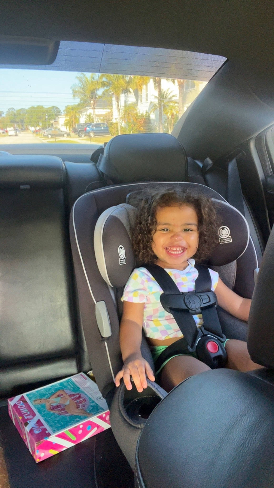 Kaniya joined the competition — help win amazing prizes! auto_part, automotive_design, automotive_exterior, car, car_seat, car_seat_cover, child, comfort, family_car, head_restraint, joy, luxury_vehicle, motor_vehicle, person, personal_luxury_car, sitting, smile, steering_wheel, toddler, vehicle