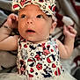 Shado is registered to the contest to win money with this photo: baby, infant, child, headband, mickey_mouse, minnie_mouse, clothing, dress, cute, portrait, smiling, happy, closeup, face, soft, blanket, tutu, fashion, adorable, young
