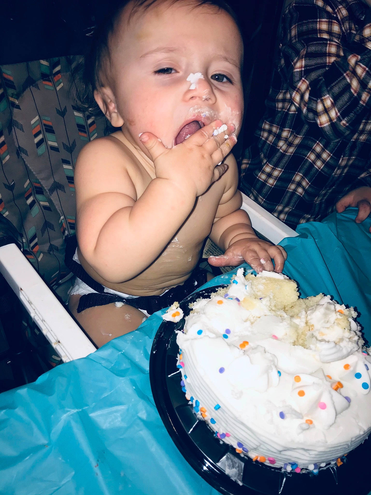 Donnie joined the competition — help win amazing prizes! baby_toddler_clothing, baked_goods, buttercream, cake, cake_decorating, cake_decorating_supply, cream, cuisine, dairy, dessert, food, icing, ingredient, party, person, plaid, plate, sugar_cake, sweetness, tartan