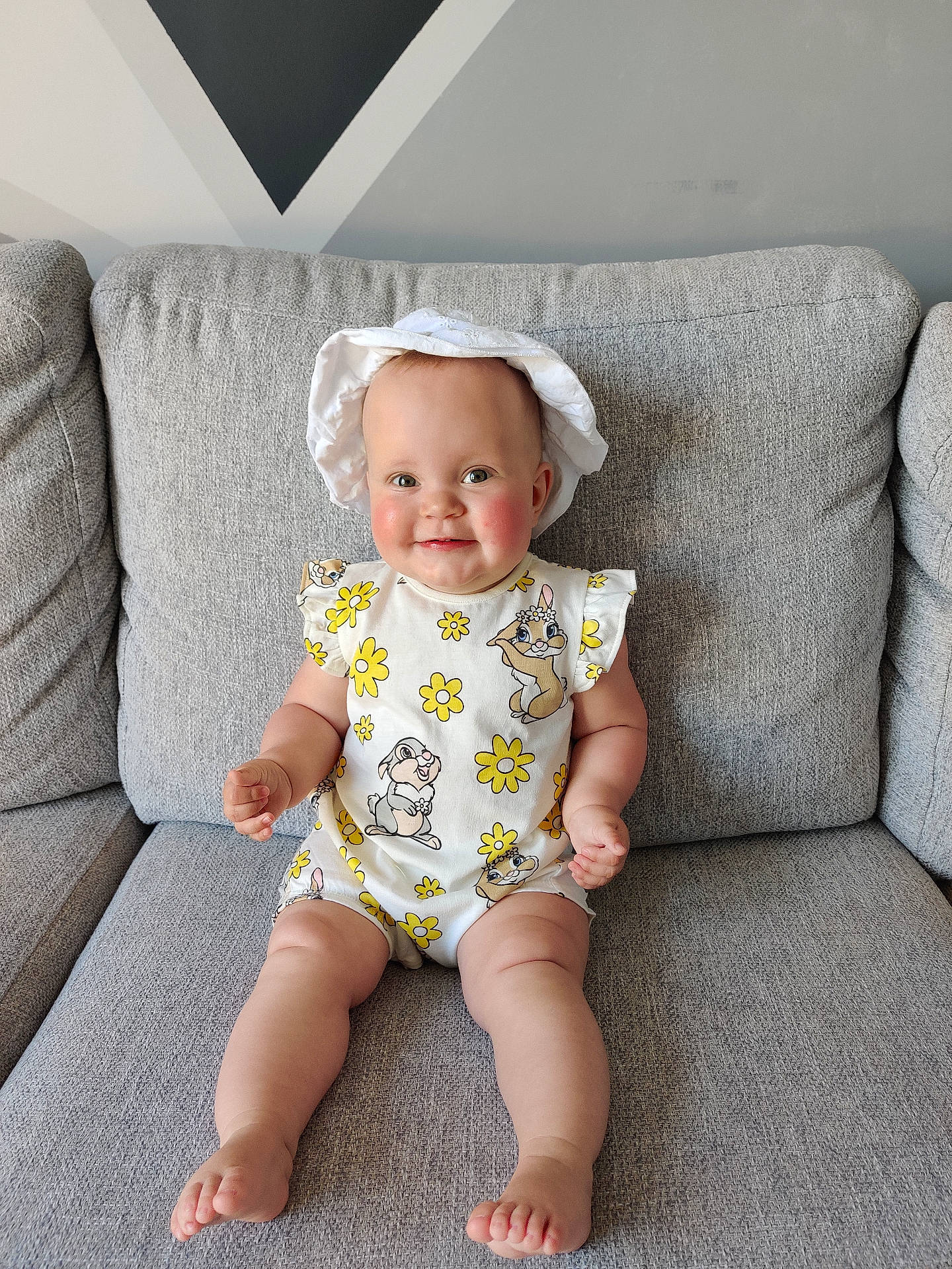 Aurora joined the competition — help win amazing prizes! accessories, applique, architecture, armchair, baby, babylaughing, blonde, bodypart, bonnet, building, cap, chair, clothing, couch, cushion, dress, face, finger, furniture, hair