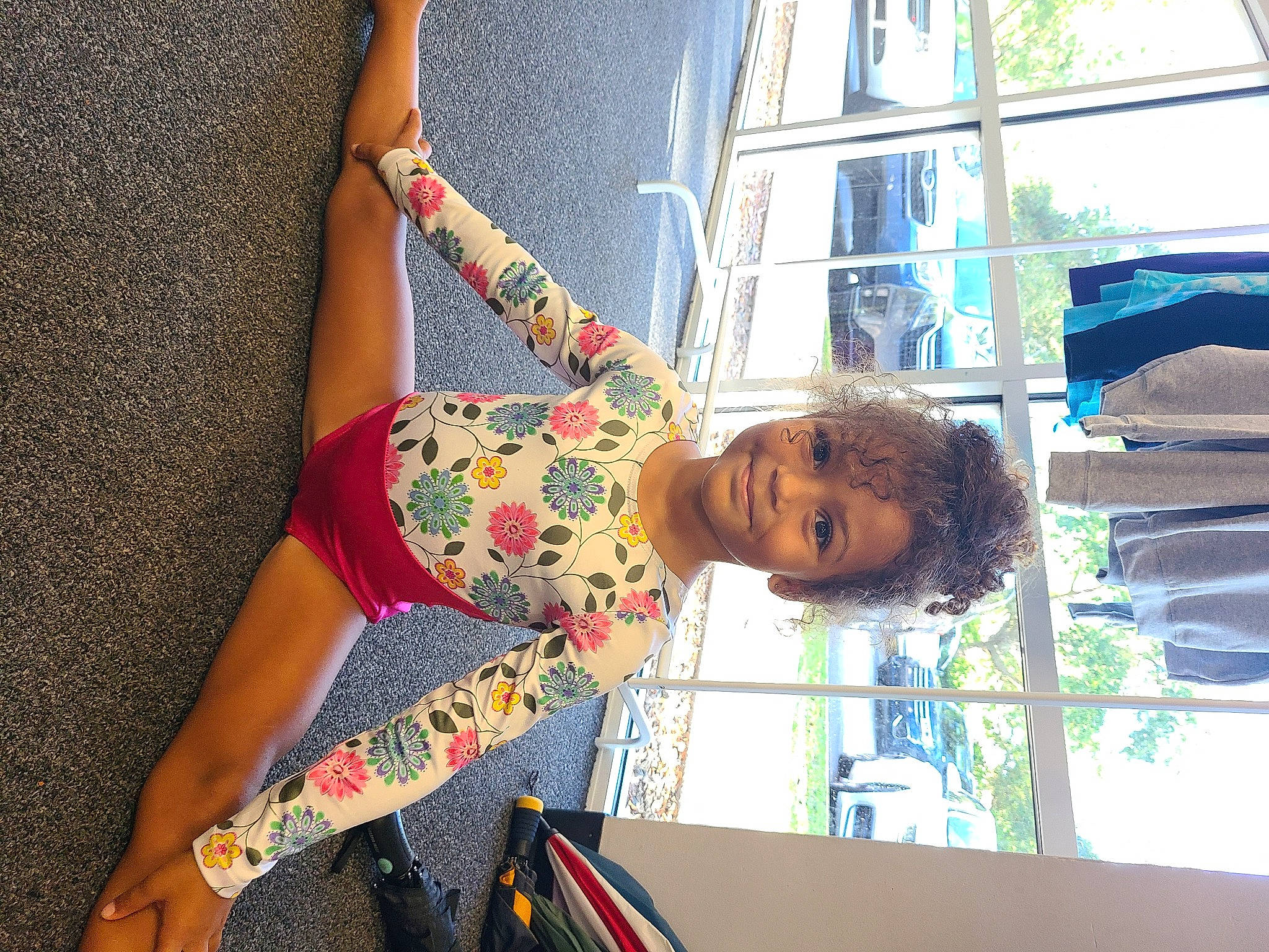 Katie joined the competition — help win amazing prizes! abdomen, elbow, eyewear, fashion_design, fun, happy, human_leg, joy, knee, leisure, pattern, person, recreation, t_shirt, textile, thigh, tints_and_shades, tree, trunk, visual_arts