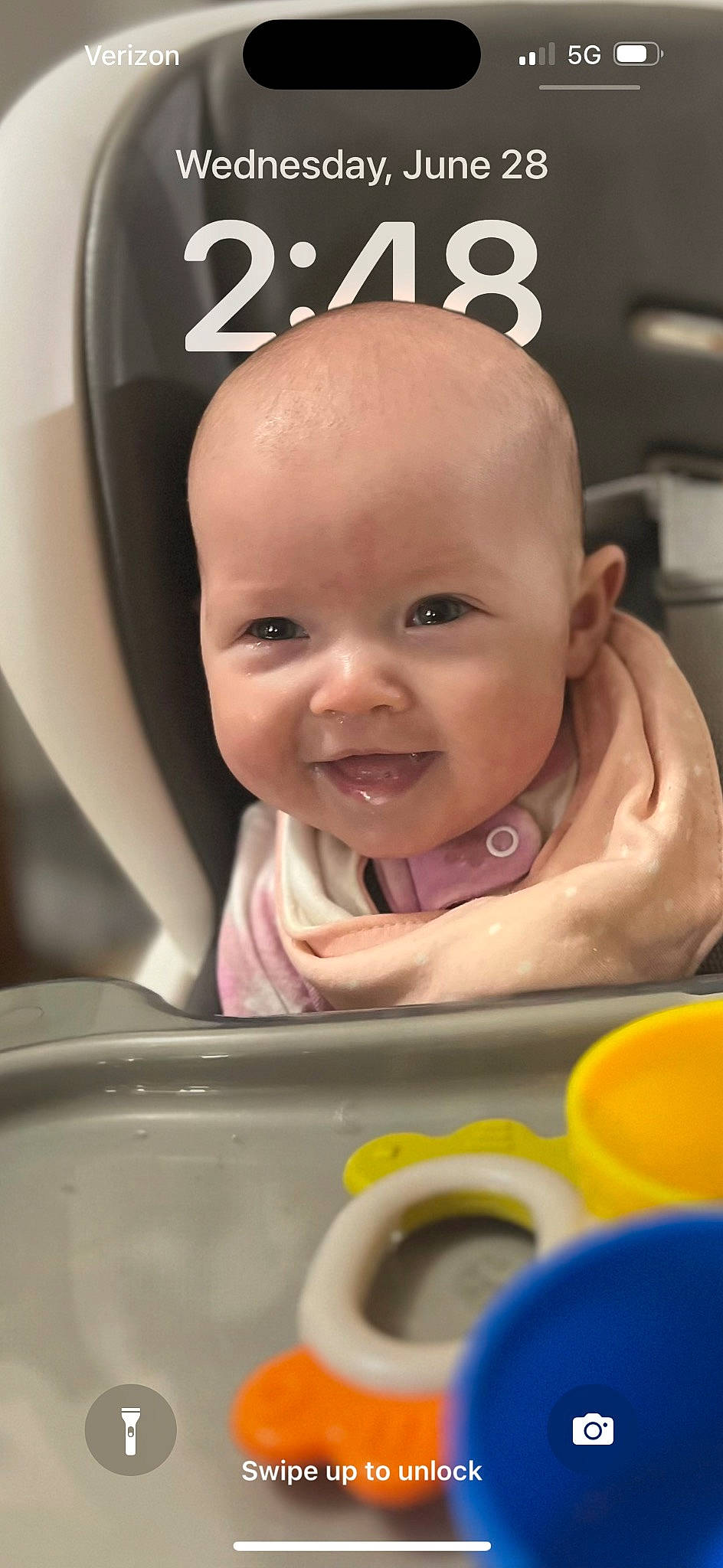 Letty is registered to the contest to win money with this photo: baby, baby_laughing, baby_products, baby_toddler_clothing, bathing, bib, cheek, child, eyebrow, fun, hairstyle, happy, laugh, mouth, nose, person, product, skin, smile, snapshot