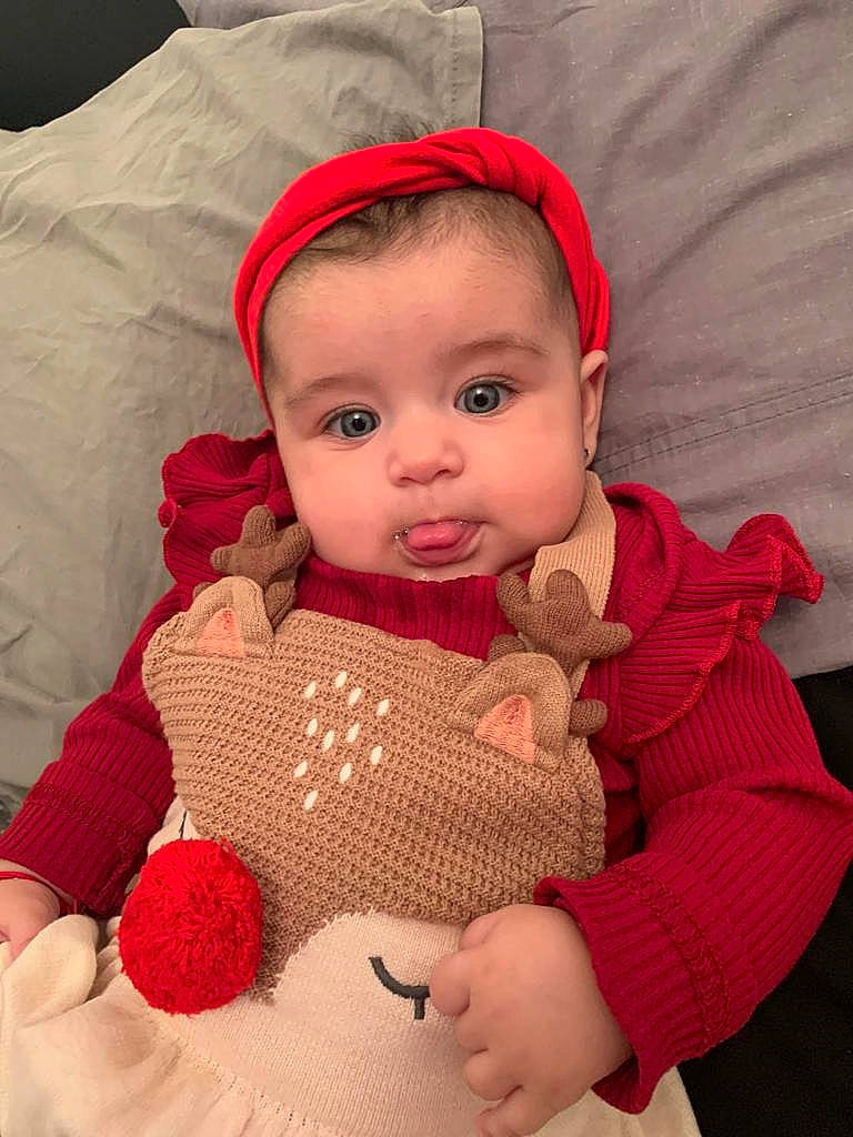 Anais joined the competition — help win amazing prizes! baby, baby_sleeping, baby_toddler_clothing, cheek, child, comfort, face, human_body, iris, jacket, linens, lip, mouth, nose, person, pink, skin, sleeve, toddler, toy