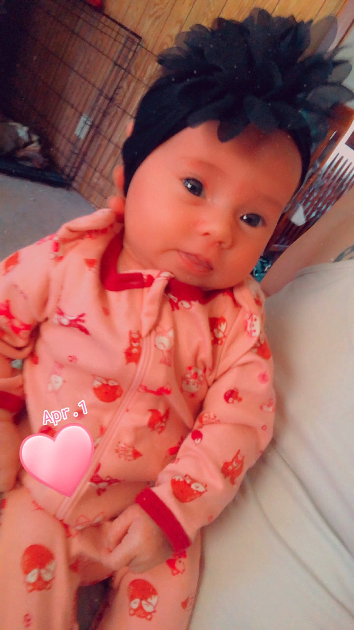 Everlynn is registered to the contest to win money with this photo: baby, black_hair, cheek, child, head, lip, mouth, person, pink, skin, toddler