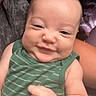 Kashden joined the competition — help win amazing prizes! arm, baby, chubby_cheeks, closeup, cute, expression, face, fist, green_clothing, hand, happy, indoors, infant, lying_down, person, portrait, skin, sleeveless, smile, striped