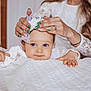 Milena joined the competition — help win amazing prizes! baby, blanket, blue_eyes, child, closeup, face, family, gentle_touch, hand, happy, headband, indoor, mother, nail_polish, parent, portrait, smile, tender_moment, white_clothing, woman