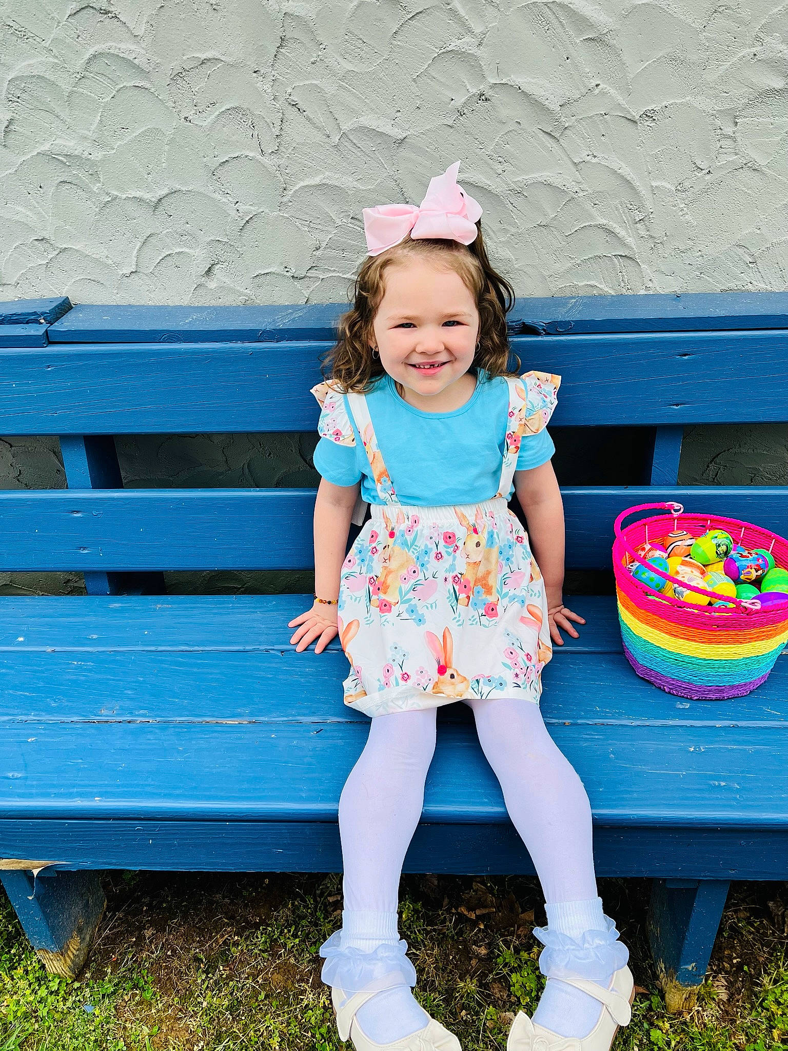 Shiley is registered to the contest to win money with this photo: aqua, azure, baby_toddler_clothing, blue, clothing, electric_blue, flash_photography, fun, grass, happy, joy, leisure, magenta, pattern, person, pink, purple, sleeve, smile, standing