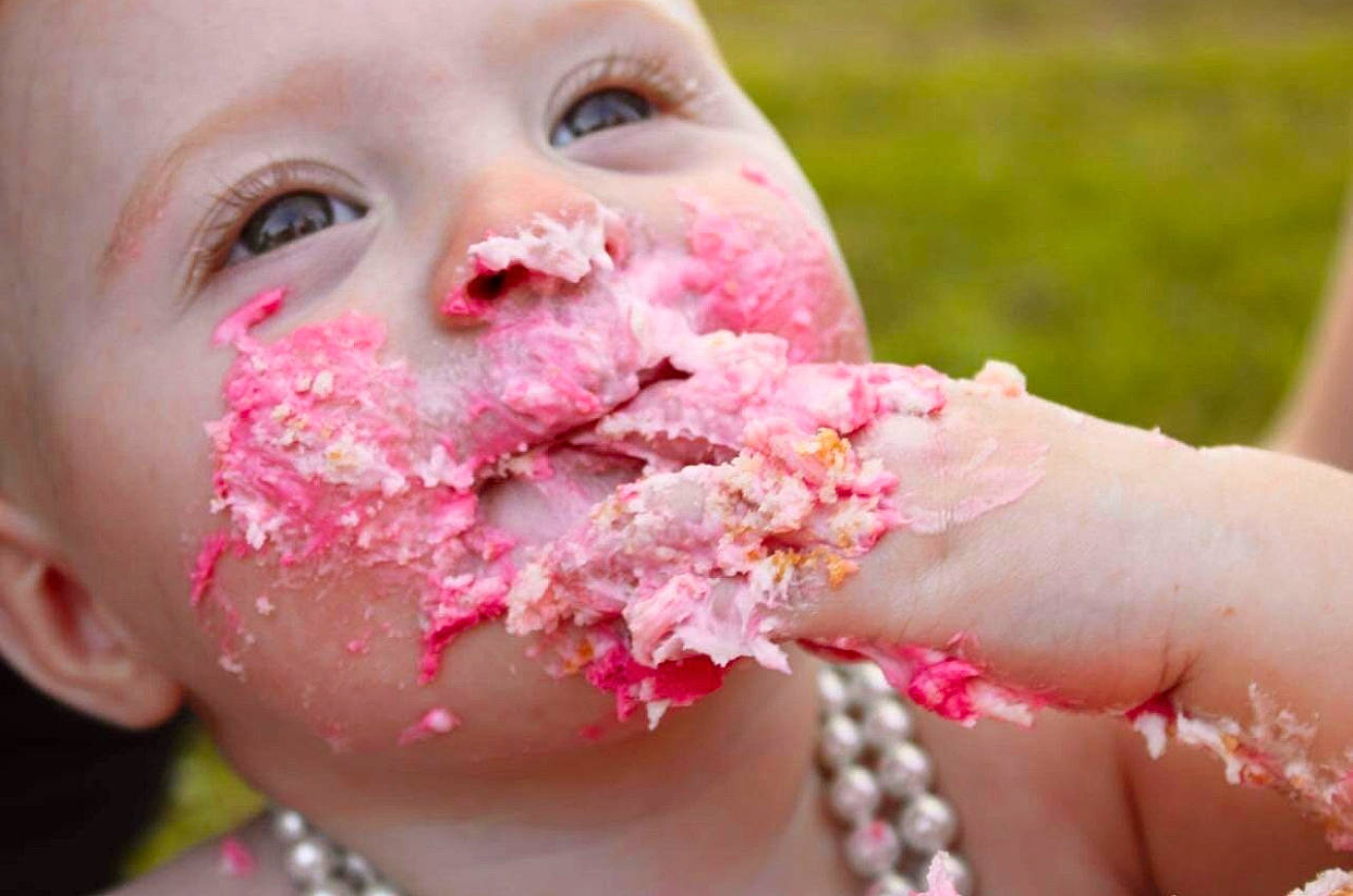 Blakely joined the competition — help win amazing prizes! baby, cheek, child, close_up, eyelash, finger, fun, gesture, grass, happy, lip, mouth, nail, neck, nose, person, pink, plant, skin, sweetness
