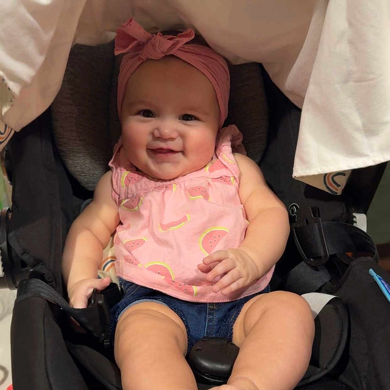 Greya joined the competition — help win amazing prizes! baby, baseballcap, bed, cap, clothing, cushion, face, furniture, happy, hat, head, homedecor, newborn, pants, person, photography, portrait, sleeping, smile, t_shirt