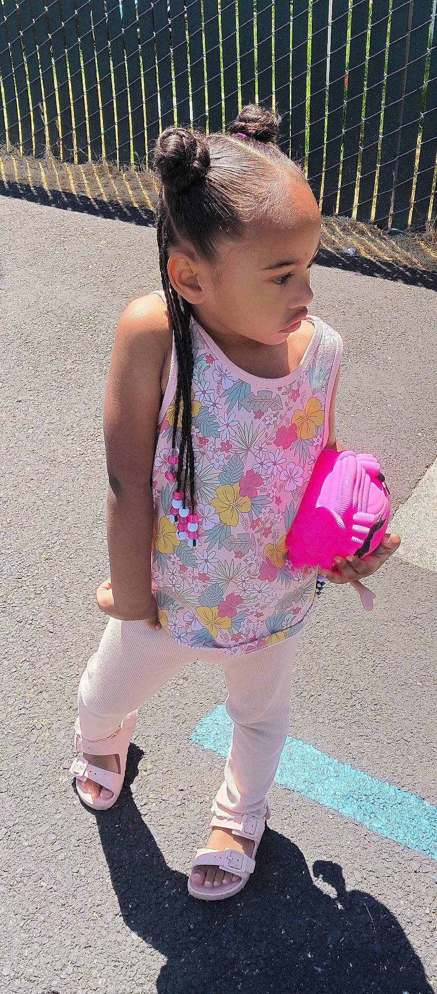 Promise is registered to the contest to win money with this photo: baby_toddler_clothing, child, face, fun, hair, hairstyle, happy, head, jewellery, leisure, lip, magenta, pattern, person, pink, shoe, skin, sleeve, t_shirt, toddler