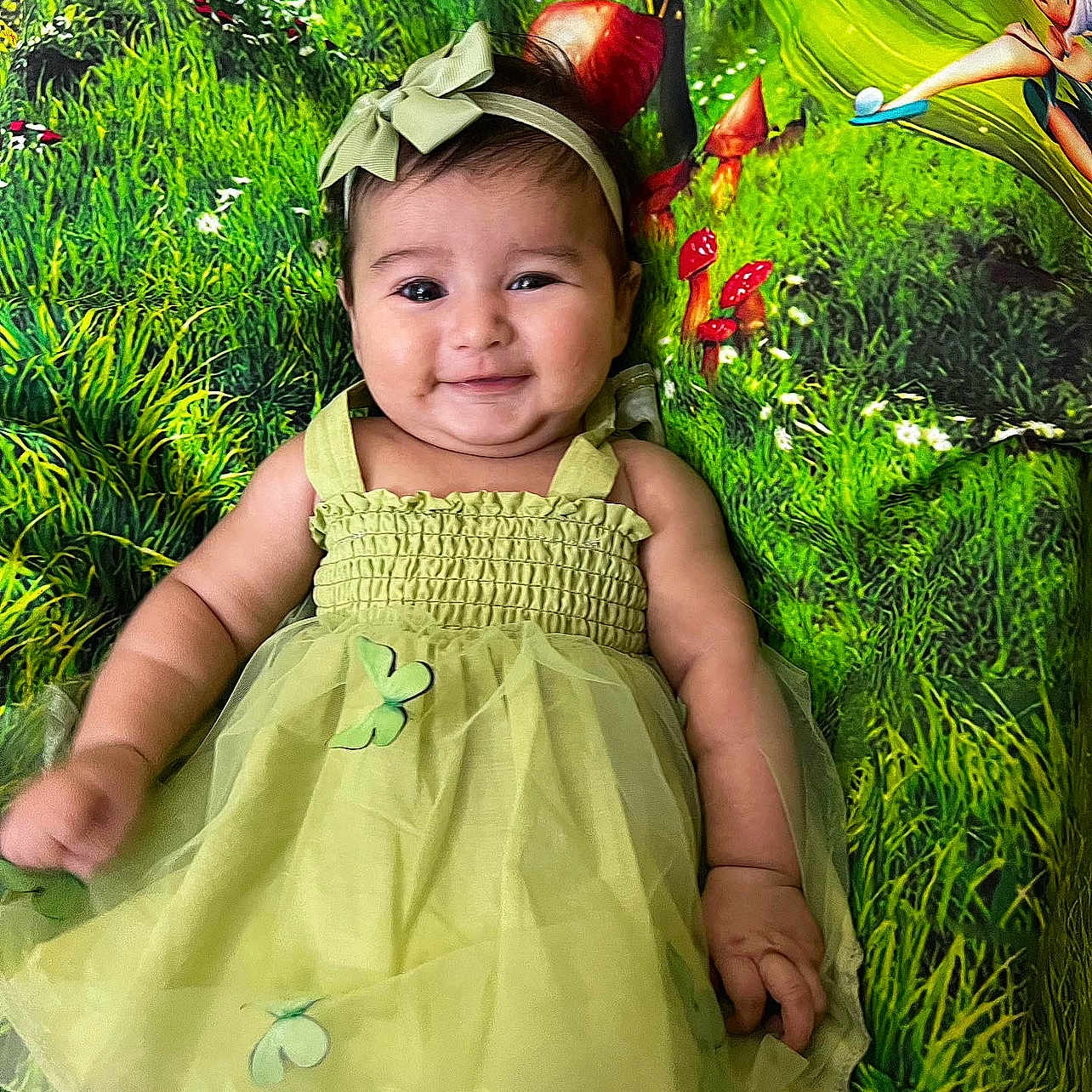 Luiza joined the competition — help win amazing prizes! adult, baby, clothing, costume, dress, face, female, grass, green, happy, hat, head, person, photography, plant, portrait, smile, summer, vegetation, woman