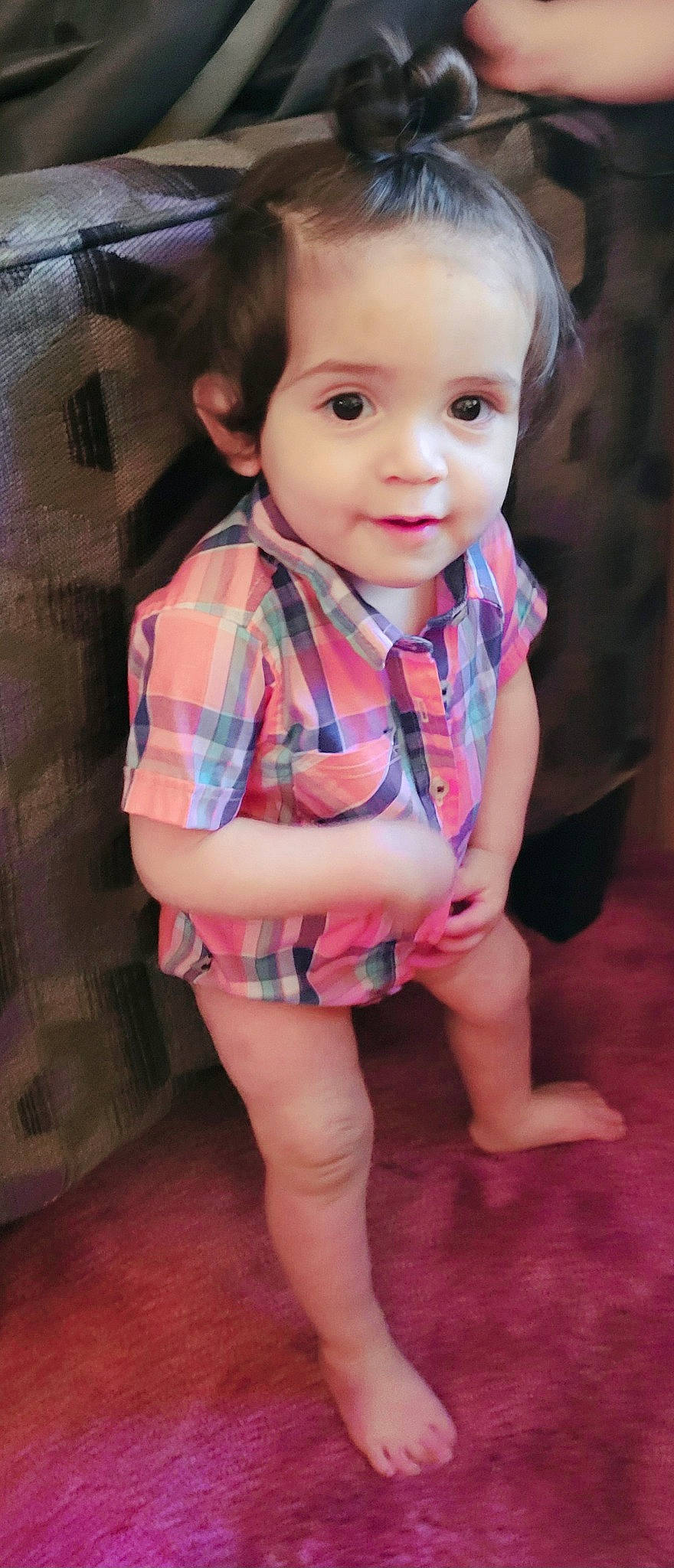 Kevin Jr joined the competition — help win amazing prizes! arm, baby_toddler_clothing, cheek, chin, eye, face, finger, hair, head, human_body, iris, joint, lip, mouth, neck, nose, person, pink, shorts, skin