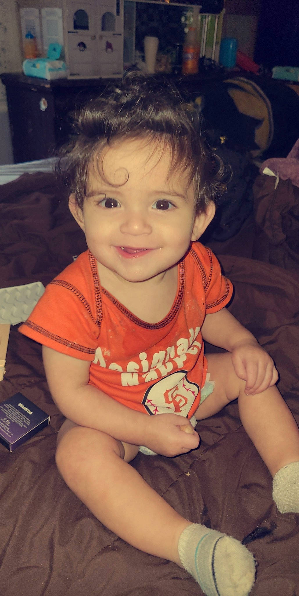 Kevin Jr joined the competition — help win amazing prizes! arm, cheek, chin, eye, face, facial_expression, forehead, hair, hairstyle, hand, happy, head, iris, joy, mouth, nose, organ, person, product, skin