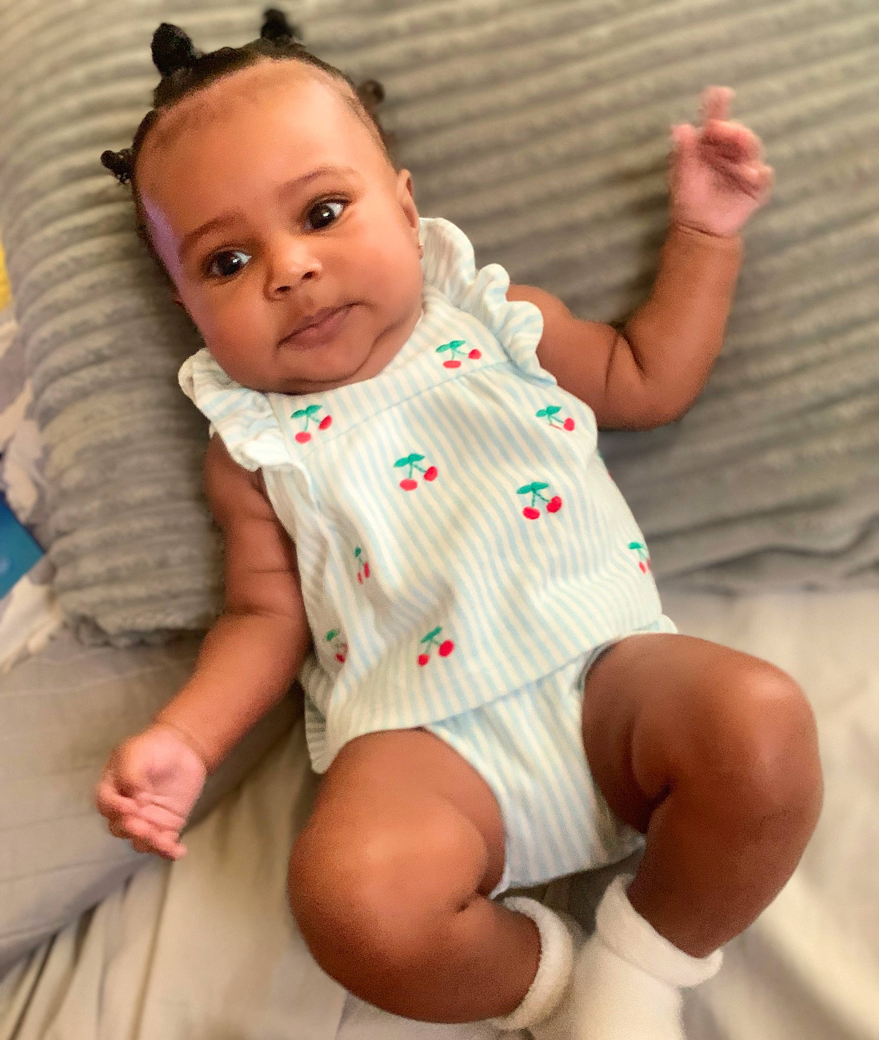 Caelia joined the competition — help win amazing prizes! baby, baby_toddler_clothing, cheek, comfort, eye, finger, gesture, hair, hand, head, human_body, iris, joint, leg, lip, mouth, neck, person, skin, sleeve