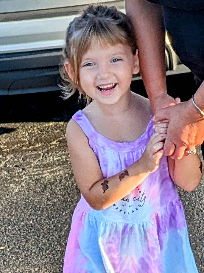 Aleena joined the competition — help win amazing prizes! automotive_tire, blond, child, electric_blue, event, facial_expression, fun, gesture, grass, hair, happy, iris, jewellery, joy, magenta, necklace, person, pink, shoulder, sleeve